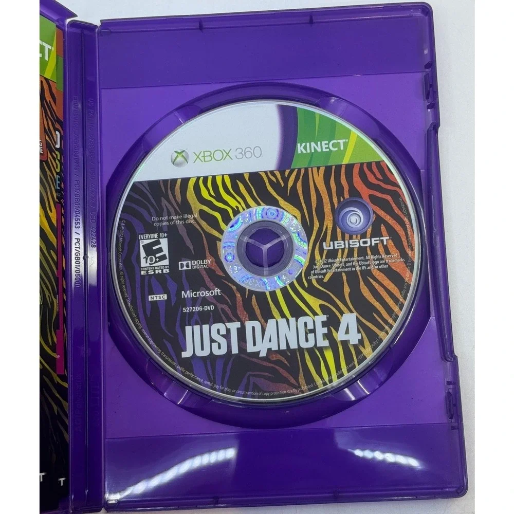 Just Dance 4 Xbox 360 Kinect Ubisoft Music Dance Game NTSC with Manual